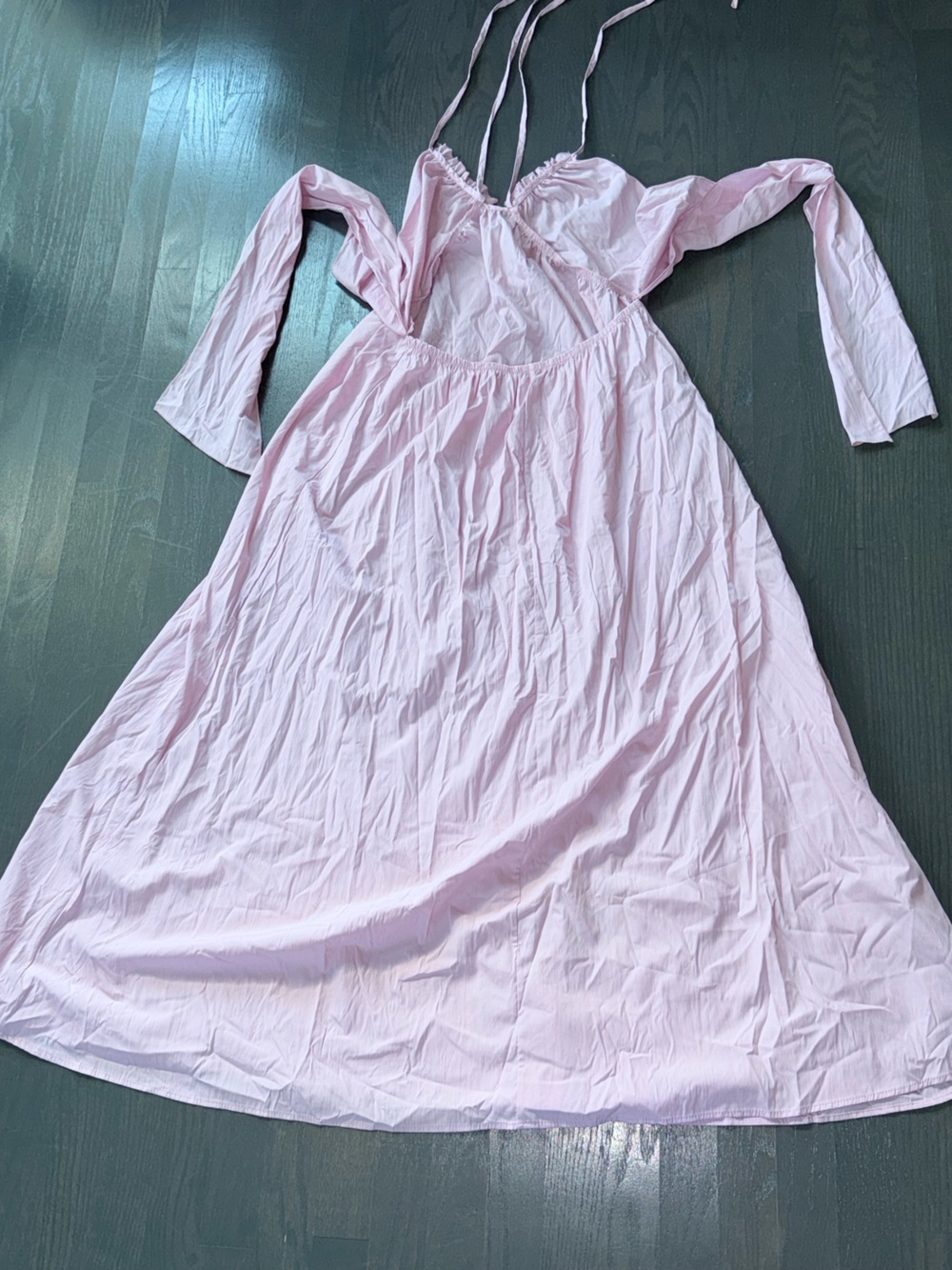 Women’s Pink Halter Maxi Dress - Picture 5 of 8